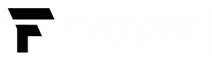 Flawlesca white version logo for clean, minimal, and elegant brand appearance