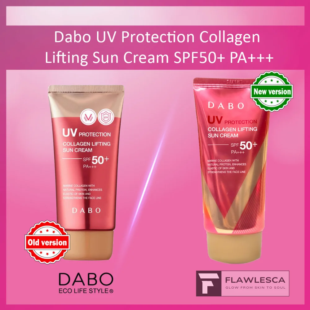 Dabo Collagen Lifting Sun Cream SPF 50 PA+++ 70ml for anti-aging and sun protection, available at Flawlesca Bangladesh